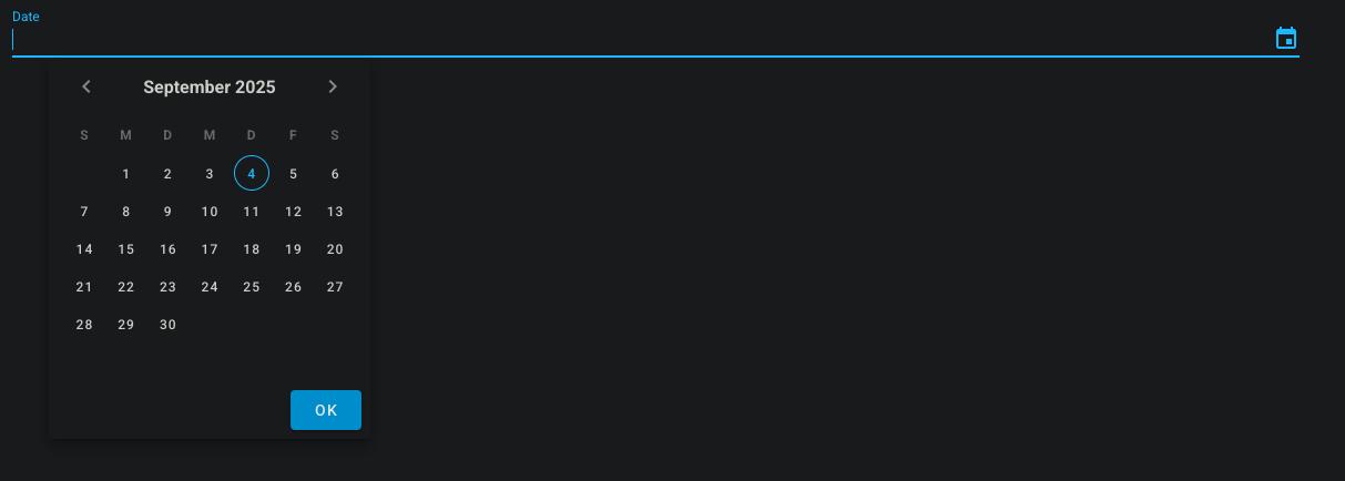 Calendar Field Input